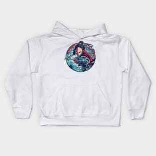 katara water tribe in battle position Kids Hoodie